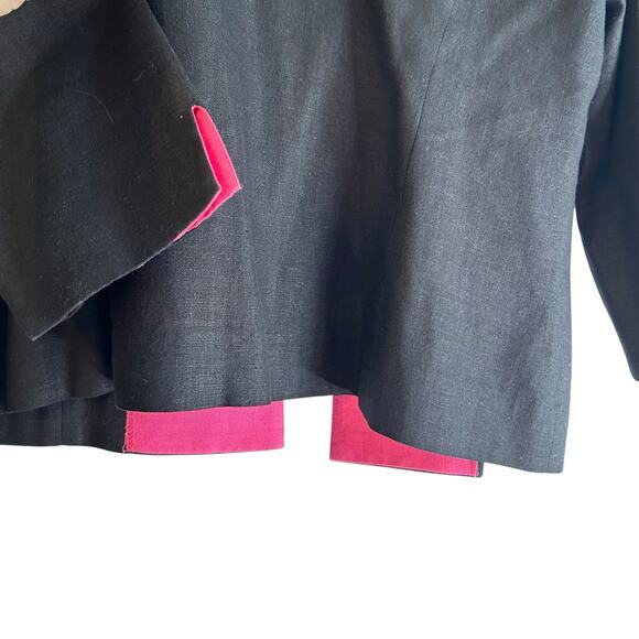 Jessica Howard VTG 2 Piece Set 12P Shift Dress Bolero Open Jacket Black Pink LBD - Picture 9 of 10